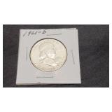 1961 D Franklin Silver Half Dollar