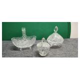 3) Vintage Crystal Containers