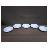 5) Winfield Pottery Ashtray Set Jasperware