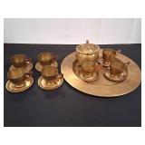 Indian Brass Tea/Coffee Serving Set
