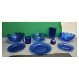 Vintage Blue Glass Items