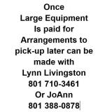 SPECIAL PICK UP FOR LARGE EQUIPMENT
