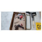 Assortment of Hand Tools, Saws, Air Gauge