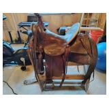 Vintage High Back Saddle with stand