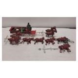 VTG Cast-Iron Horse-Drawn Beer Wagon