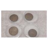 Three 1945 U.S. & 1 Australian 1981 Pennies