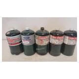 5)  Coleman 16.4oz Propane Tanks