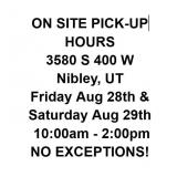ON SITE NIBLEY UTAH PICK UP   INFORMATION