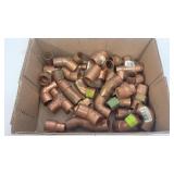 Box of 1' Round Copper Pipe Fittings