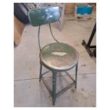 Vtg Industrial Steel Shop Stool