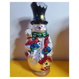 Glass Snowman Decoration
