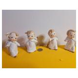 Vtg Porcelain Angel Musicians