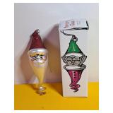 Mercury Glass Santa Ornament