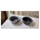 Two Graniteware Chamber Pots