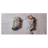 Vintage Hand Painted Porcelain Wall Pockets