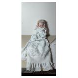16' Porcelain Doll with Very Long Dress
