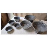 3) Graniteware Stainers & Small Bowls
