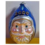 Mercury Glass Galaxy Santa Ornament