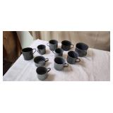 10) Graniteware Coffee Cups - Assorted Sizes
