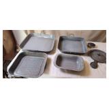 Vintage Graniteware Cake Pans