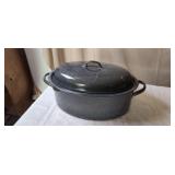 Large Graniteware Roasting Pan