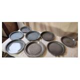 8) Graniteware Pie Pans
