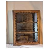 2 Shelf Display w/ Mirror