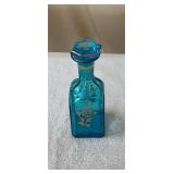 Turquoise Blue Glass Vanity Bottle