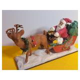 Kurt Adler Fabrichï¿½ Santa in Sleigh w/Deer