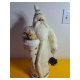 White and Gold Father Christmas Figurine