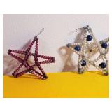 Vtg Handmade Beaded Ornaments