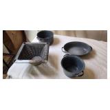 4) Vintage Graniteware Items