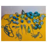 Blue Holiday Ornaments