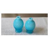 Vintage Fenton Blue Opalescent Perfume Bottles