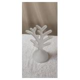 Satin Glass Coral Branch Jewelry Tree Stand