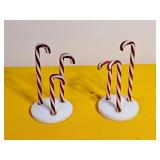 Glass Candy Cane Centerpieces