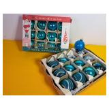 Vtg Blue Ornaments