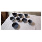 8) Graniteware Assorted Size Cups