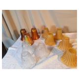 Quezal Gold Aurene Iridescent Glass Shades & More