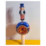 Patriotic Blown Glass Tree Topper