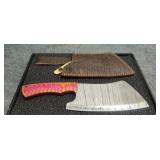 8 inch Damascus Knife with Sheath