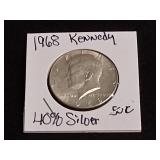 1968 Kennedy 40% Silver Half Dollar