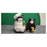 Two Vintage Cat Cookie Jars