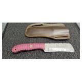 4-in Damascus Knife with Sheath