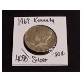 1967 Kennedy 40% Silver Half Dollar