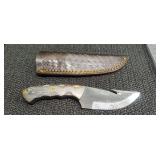 4 in Damascus Knife with Sheath