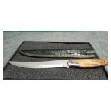 8 1/2 in Damascus Knife with Sheath