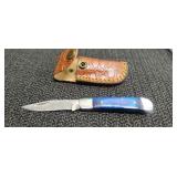 3 in Damascus Pocket Knife with Case