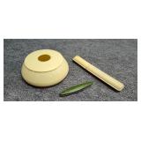 Celluloid Hair Receiver & 2 Other Celluoid Items
