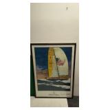 Signed Painting  Stars & Strips 1992